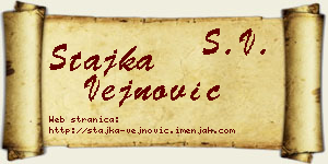 Stajka Vejnović vizit kartica